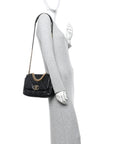 Lambskin Quilted Medium CHNL 19 Flap Black