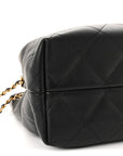 Calfskin Quilted Small Coco Base Shopping Bag Black