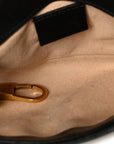 Calfskin Matelasse Super Mini GG Marmont Shoulder Bag Black