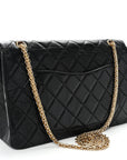 Aged Calfskin Quilted 2.55 Reissue 227 Flap Black