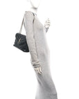 Calfskin Y Quilted Monogram Small Loulou Chain Satchel Black