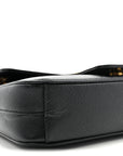 Saffiano Flap Shoulder Bag Black