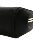 Satin Small Marlene Chain Clutch Black