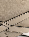 Grained Calfskin Mini Gate Crossbody Bag Light Oat