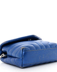 Metallic Calfskin Y Quilted Monogram Toy Loulou Crossbody Bag Blue Royal
