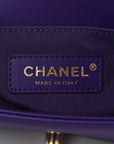 Calfskin Quilted Small Boy Flap Purple