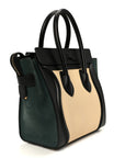 Baby Grained Calfskin Nubuck Micro Tri-Color Luggage Teal