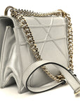 Metallic Grained Calfskin Medium D1ORama Flap Bag Silver