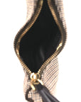 Wool Nappa Micro Houndstooth Nano FNDIgraphy Hobo Charm Beige Moro