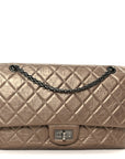 Metallic Aged Calfskin Quilted 2.55 Reissue 227 Flap Dark Gold