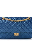 Metallic Calfskin Quilted 2.55 Reissue 225 Flap Blue