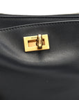 Natural Smooth Calfskin Rodeo Sling Pochette Black
