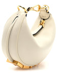 Vitello Grace Matte Nano FNDIgraphy Hobo Charm White Ice
