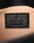 Calfskin Matelasse Monochrome GG Marmont Chain Belt Bag Black