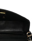 Lambskin Quilted Mini Rectangular Flap Black