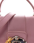 Calfskin Lucia Small Satchel Purple