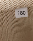 Wicker Canvas Mini Tote Tan White