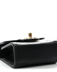 Lambskin Quilted Chic Pearls Flap Black