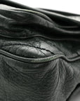 Crinkled Lambskin Matelasse Monogram Medium Niki Chain Satchel Dark Green