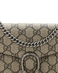 GG Supreme Monogram Mini Dionysus Chain Wallet Beige Taupe