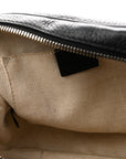 Pebbled Calfskin Small Soho Disco Bag Black