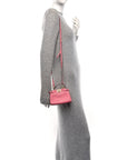 Shiny Nappa Micro Peekaboo Iconic Satchel Rosa Fluo