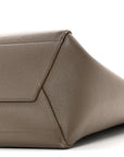 Soft Grained Calfskin Sangle Bucket Bag Taupe