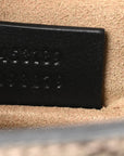 GG Supreme Monogram Web Medium Padlock Messenger Shoulder Bag Black