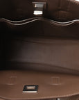 Smooth Calfskin Small Bel Air Carry All Bag Dark Taupe