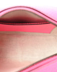 GG Supreme Monogram Textured Dollar Calfskin Web Ophidia Small Crossbody Bag Beige Ebony Fuchsia