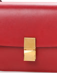 Box Calfskin Medium Classic Box Flap Bag Red