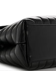 Calfskin Y Quilted Monogram Monochrome Medium Loulou Chain Satchel Black