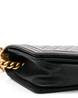 Caviar Quilted Medium Boy Flap Black