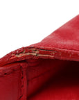 Calfskin Palazzo Fringe Shoulder Bag Red