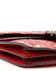 GG Supreme Monogram Arabesque Dionysus Shoulder Bag Hibiscus Red