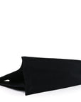 Linen Calfskin Rive Gauche Tote Black