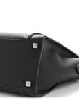 Drummed Calfskin Micro Luggage Black
