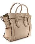 Drummed Calfskin Micro Luggage Dune