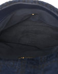 Tweed Quilted Large CHNL 19 Flap Navy Blue