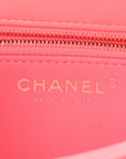 Lambskin Lacquered Quilted Mini Trendy CC Dual Handle Flap Bag Coral Pink