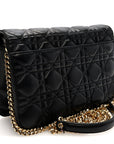 Lambskin Cannage Medium Miss D1OR Flap Black