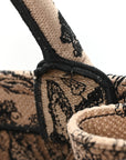 Canvas Embroidered Medium D1ORiviera Toile De Jouy Book Tote Black