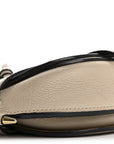Grained Calfskin Mini Gate Crossbody Bag Light Oat