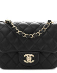 Caviar Quilted Mini Square Flap Black