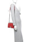 Caviar Quilted Small Boy Flap Red