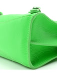 Grained Calfskin Neo Classic Silver Hardware Nano City Crossbody Fluo Green