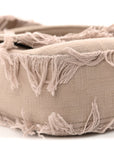Nylon Fabric Jacquard FF Fringed Baguette Cuoio Pietra