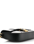 Natural Smooth Calfskin Small Hourglass Sling Bag Black