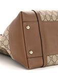 GG Supreme Monogram Medium Nice Top Handle Dome Bag Brown