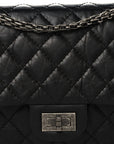 Aged Calfskin Quilted 2.55 Reissue 225 Flap Black